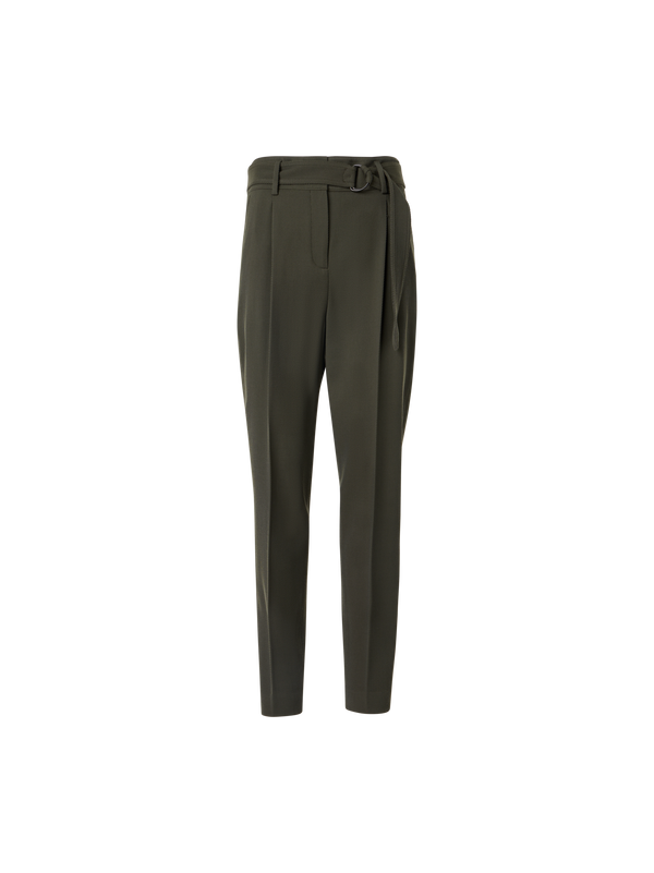 Designer Fred Tapered-Leg Pants in Wool Tricotine - green
