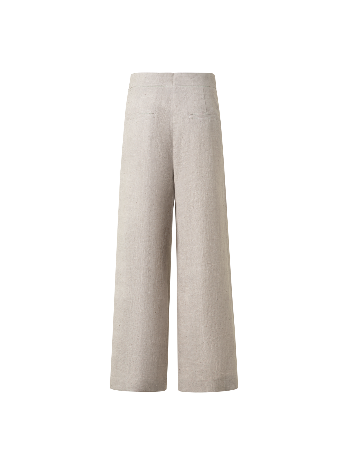 Designer Washed Raw Linen Culotte Pants - neutral - pastel - beige