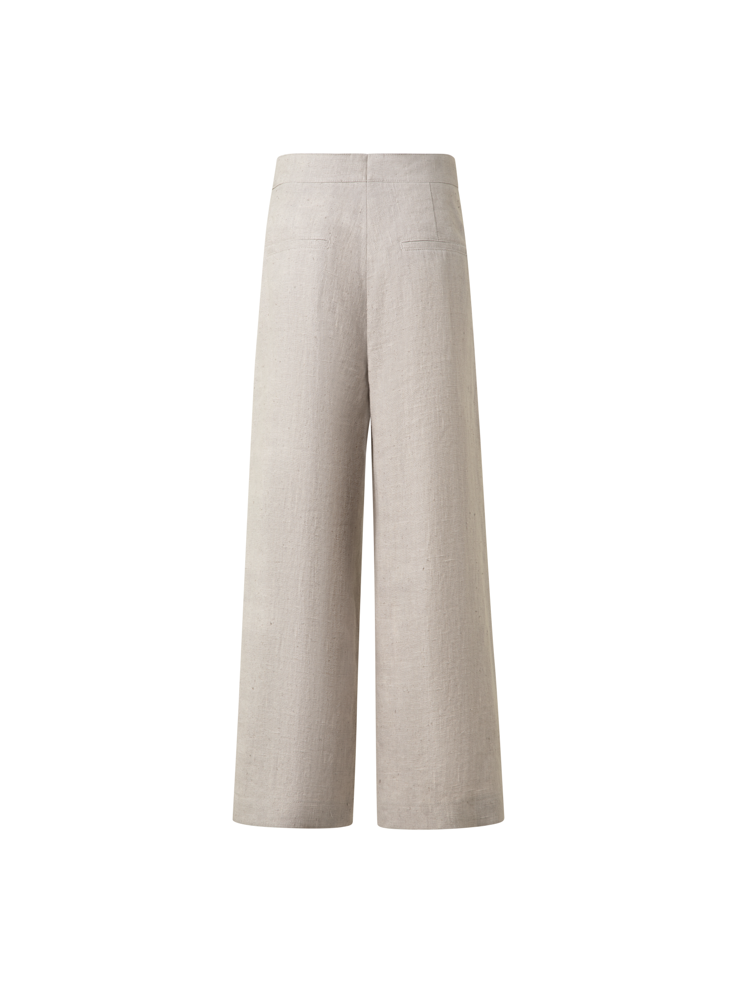 Designer Washed Raw Linen Culotte Pants - neutral - pastel - beige
