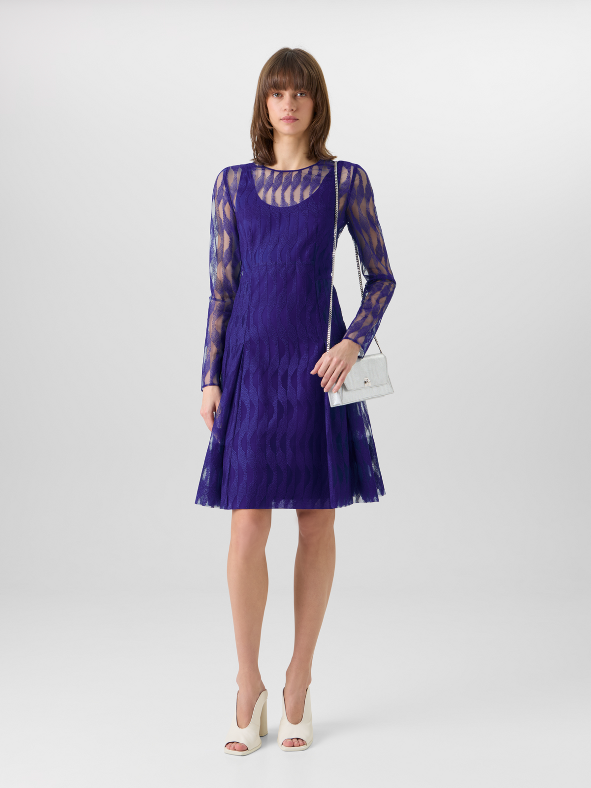 Designer Long-Sleeve High Plains Dress - purple #editorial