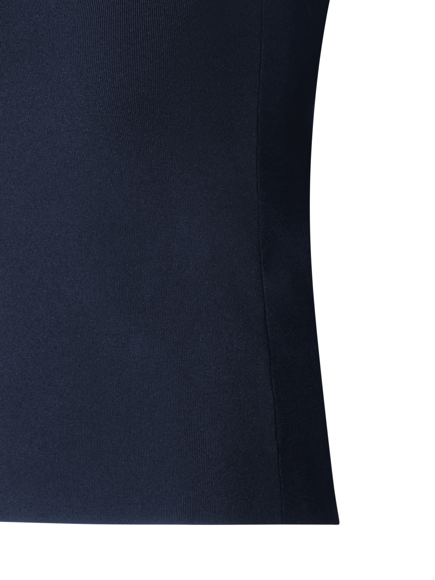 Designer Fitted Knit Tank Top - navy - blue