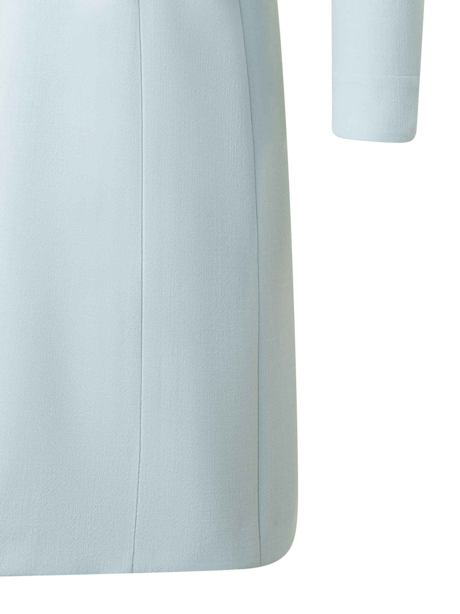 Designer Fitted Sheath Dress in Wool Double-Face - pastel