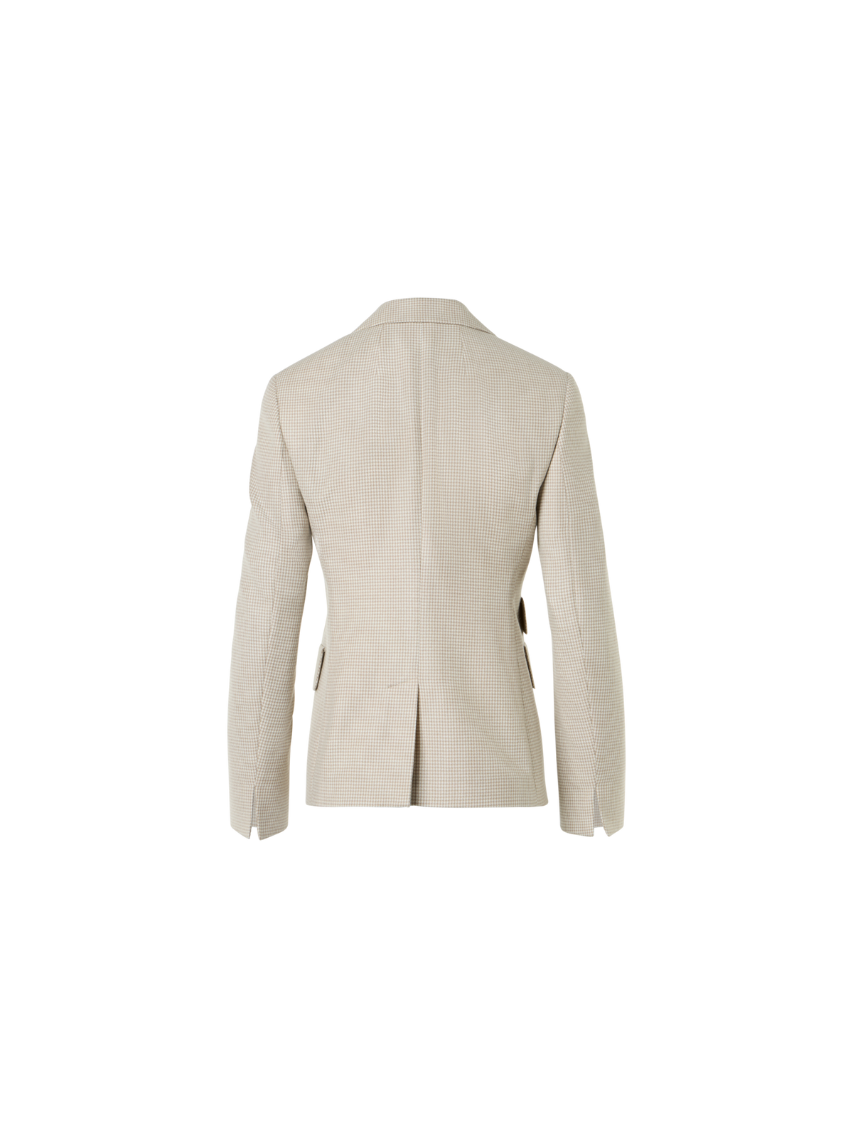 Designer Cashmere Pepita Two-Button Jacket - ecru