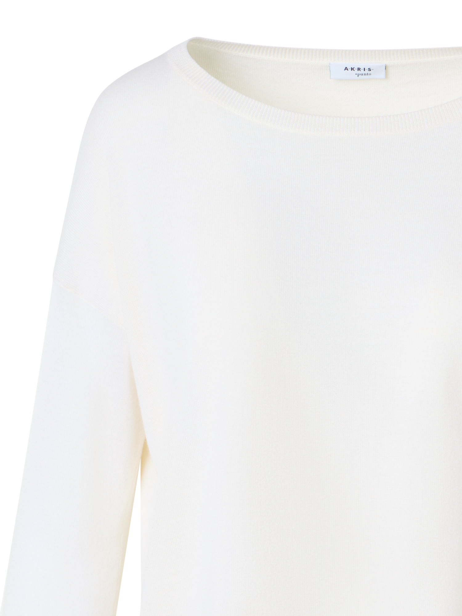 Designer Fine Merino Wool Signature Knit Sweater - white