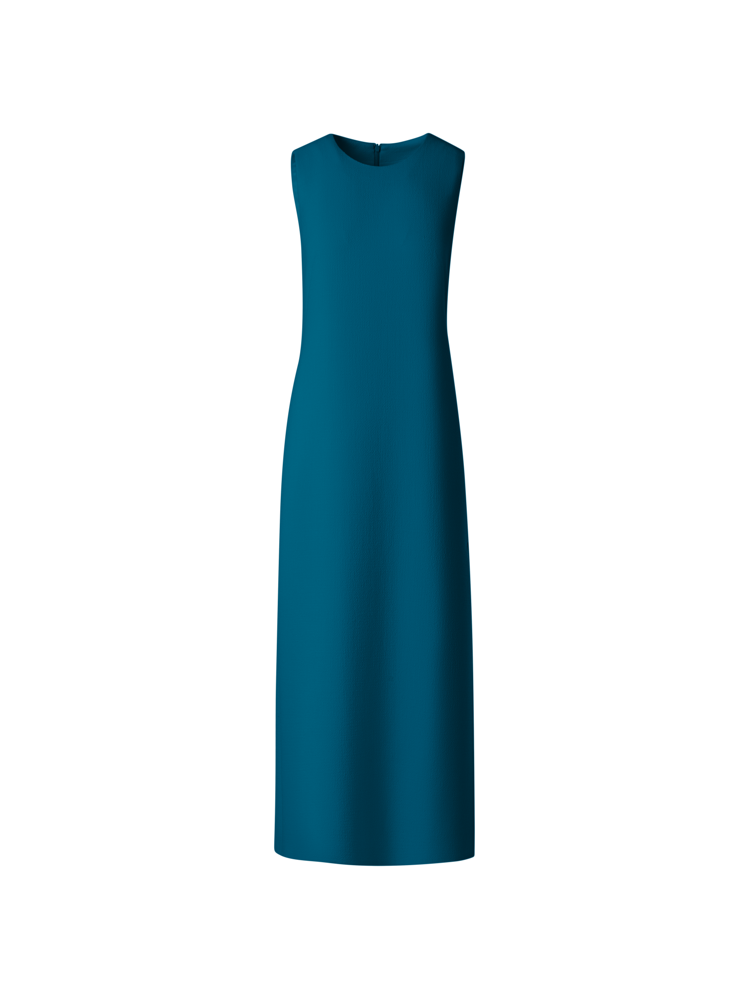 Designer Midi Sheath Dress in Wool Double-Face - green