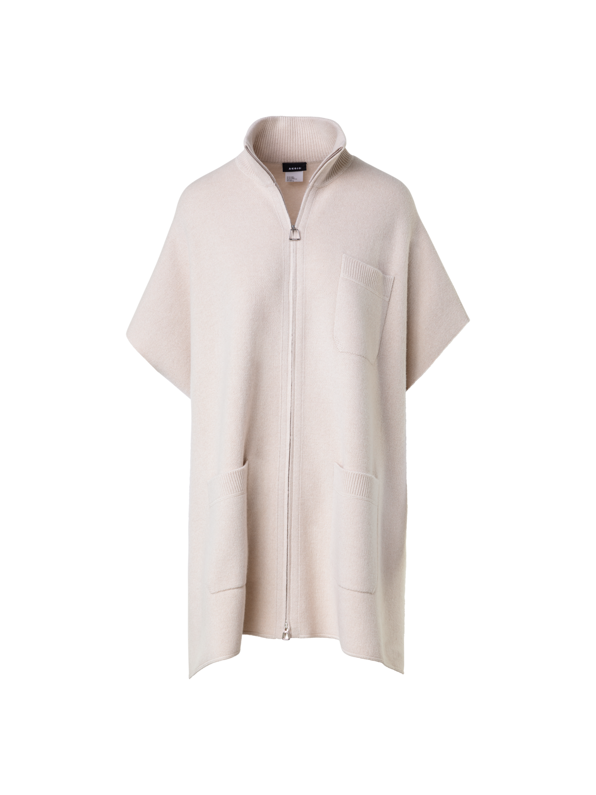 Designer Cape in 100% Cashmere Piqué - beige