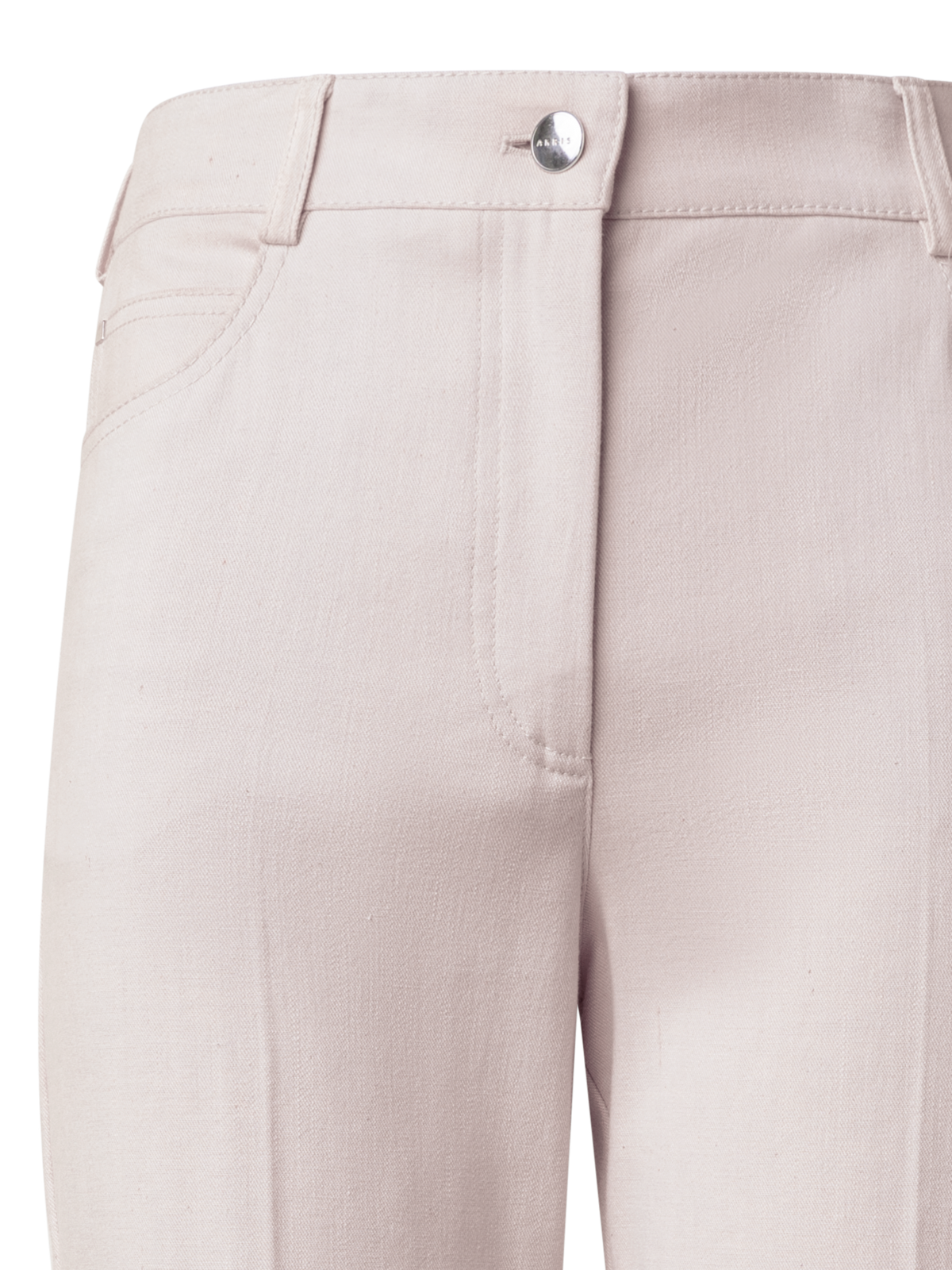 Designer Straight Cotton Denim Stretch Pants - neutral - beige