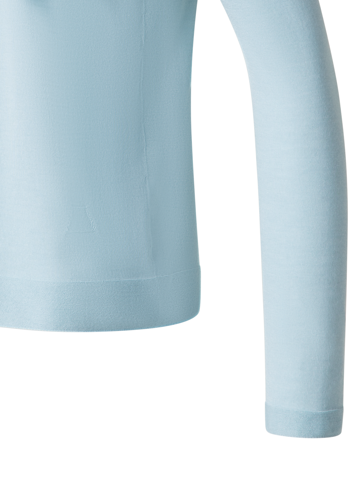 Designer Seamless Cashmere and Silk Sweater - pastel - blue