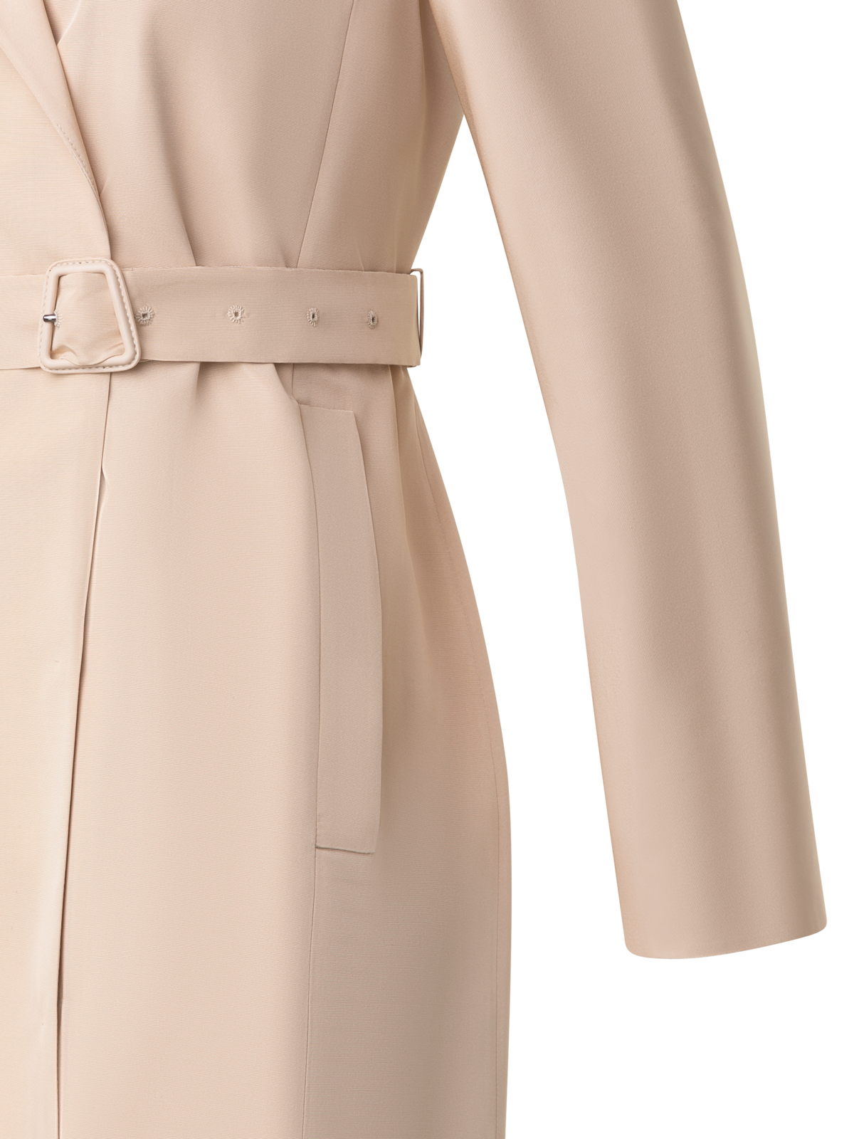 Designer Water Repellent Silk Trench Coat - neutral - beige