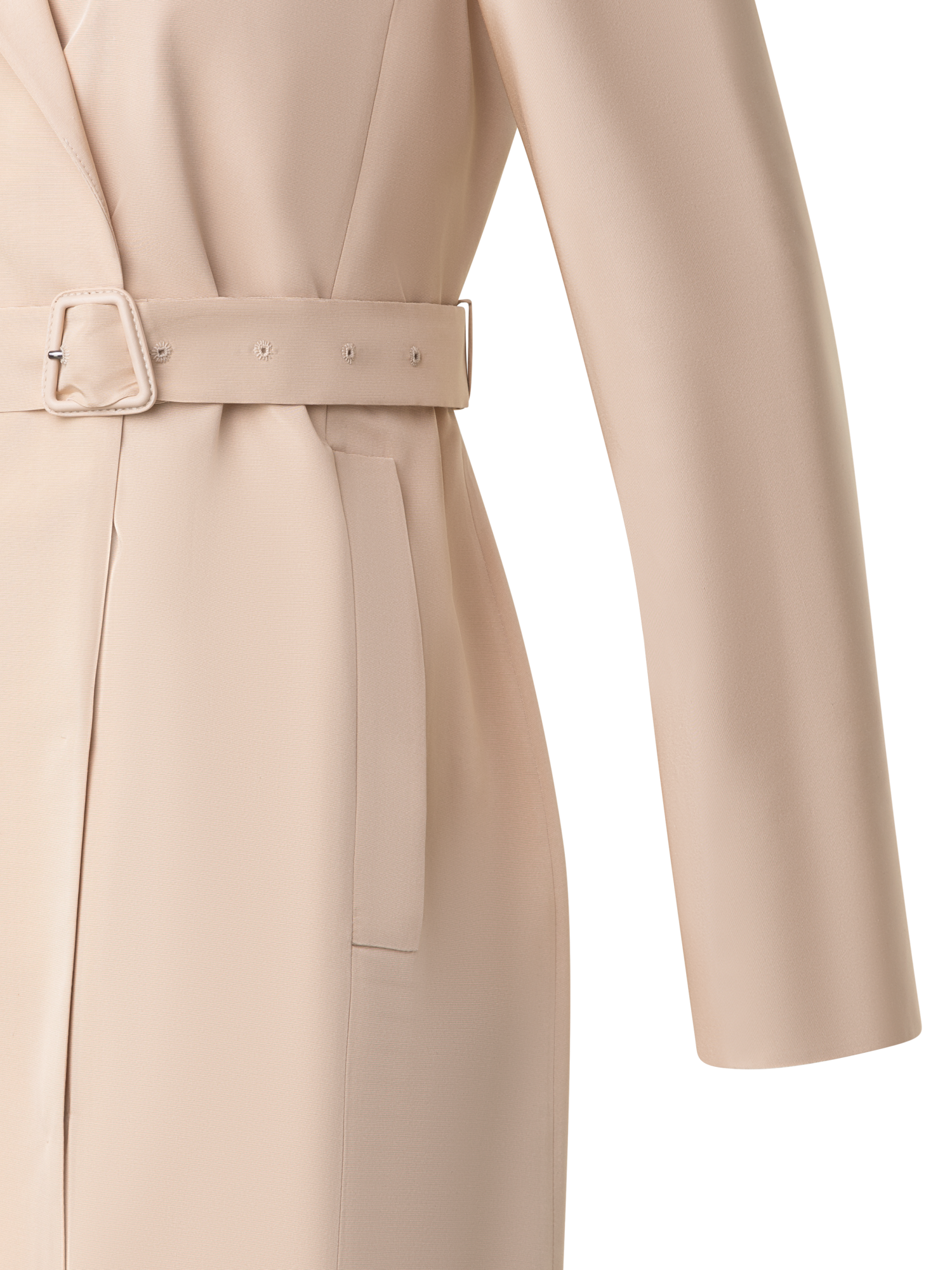 Designer Water Repellent Silk Trench Coat - neutral - beige