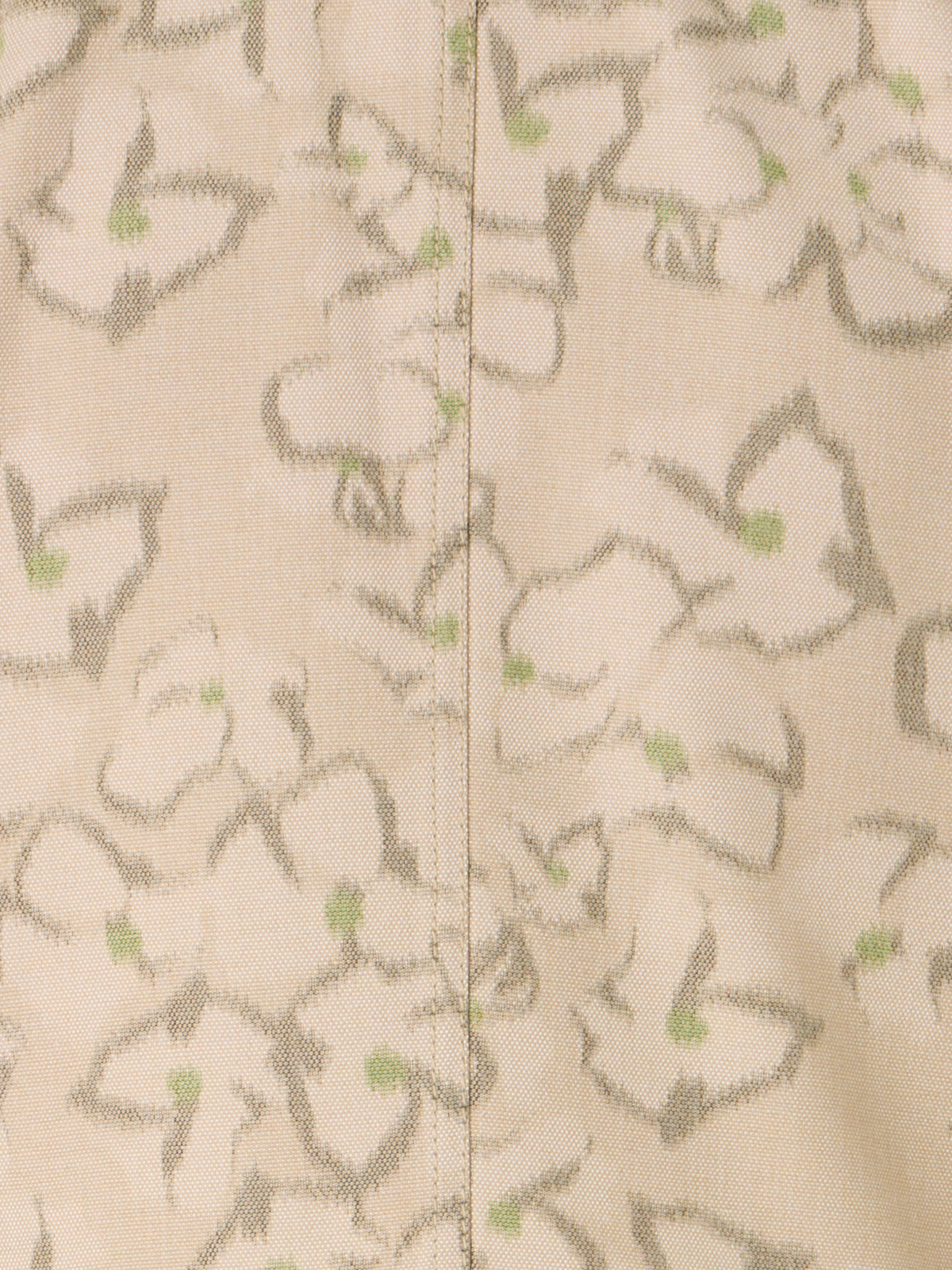 Designer Bracelet-Sleeve Ikat Flower Boxy Jacket - beige