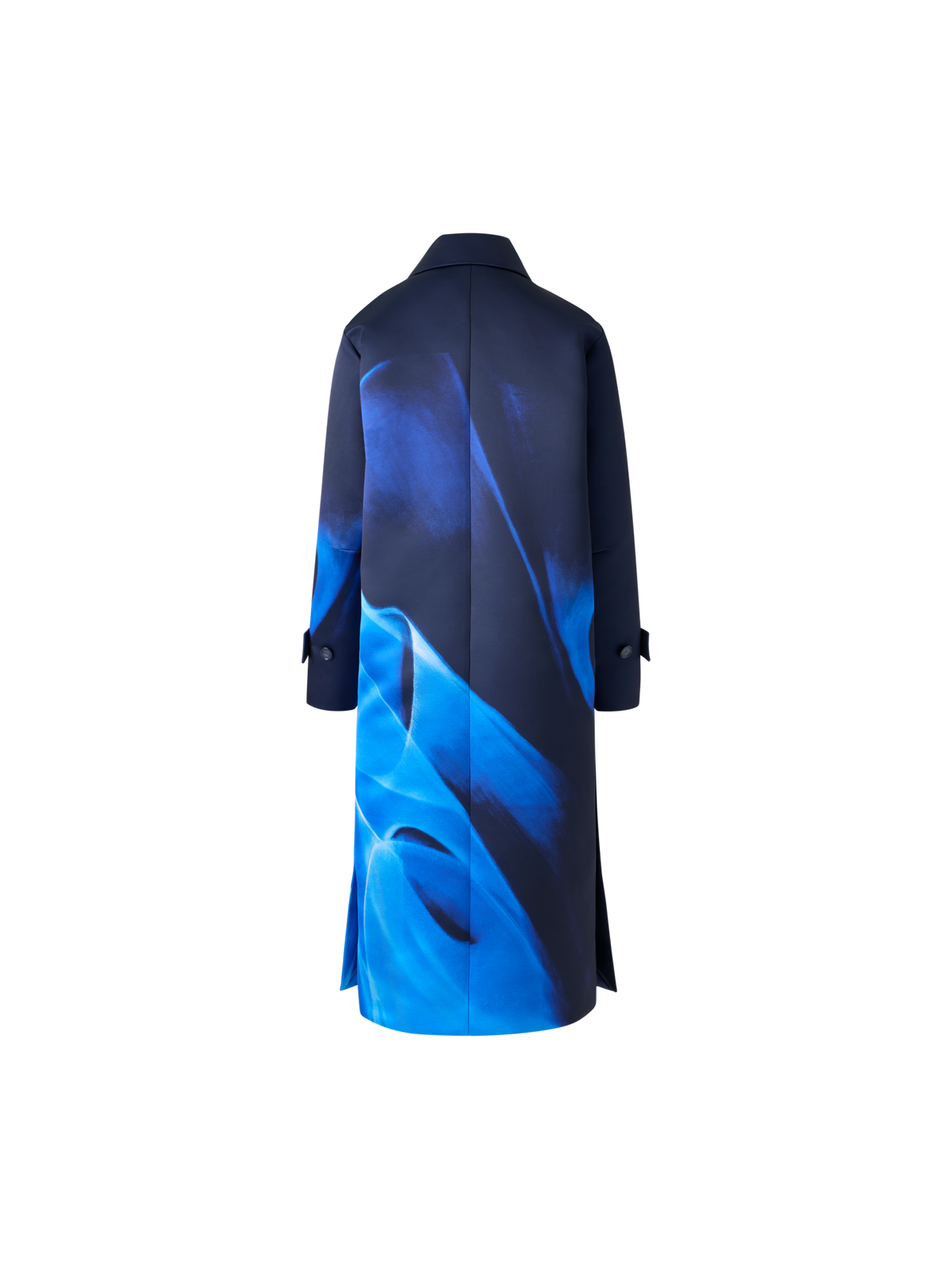 Designer Oversized Coat in Alyson's Cyanotype Print - blue - multicolor