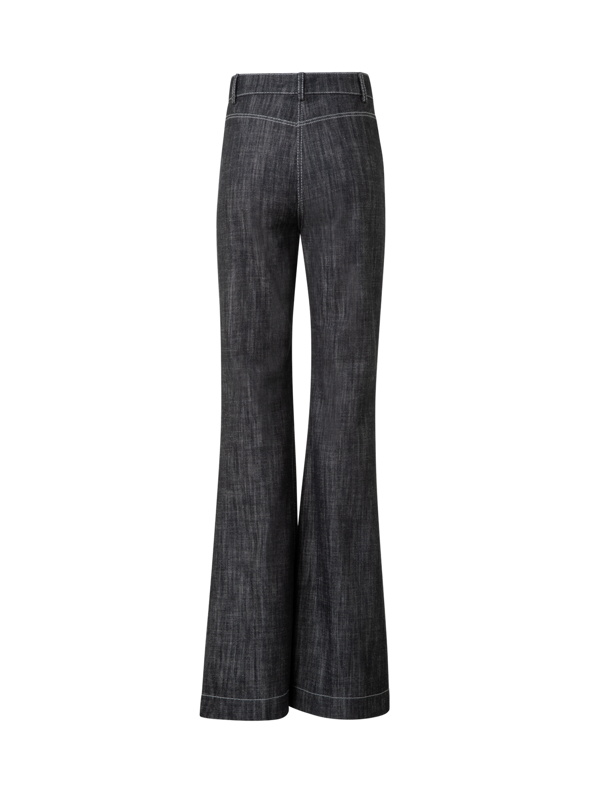 Designer Flared Cotton Denim Pants - black - navy - blue