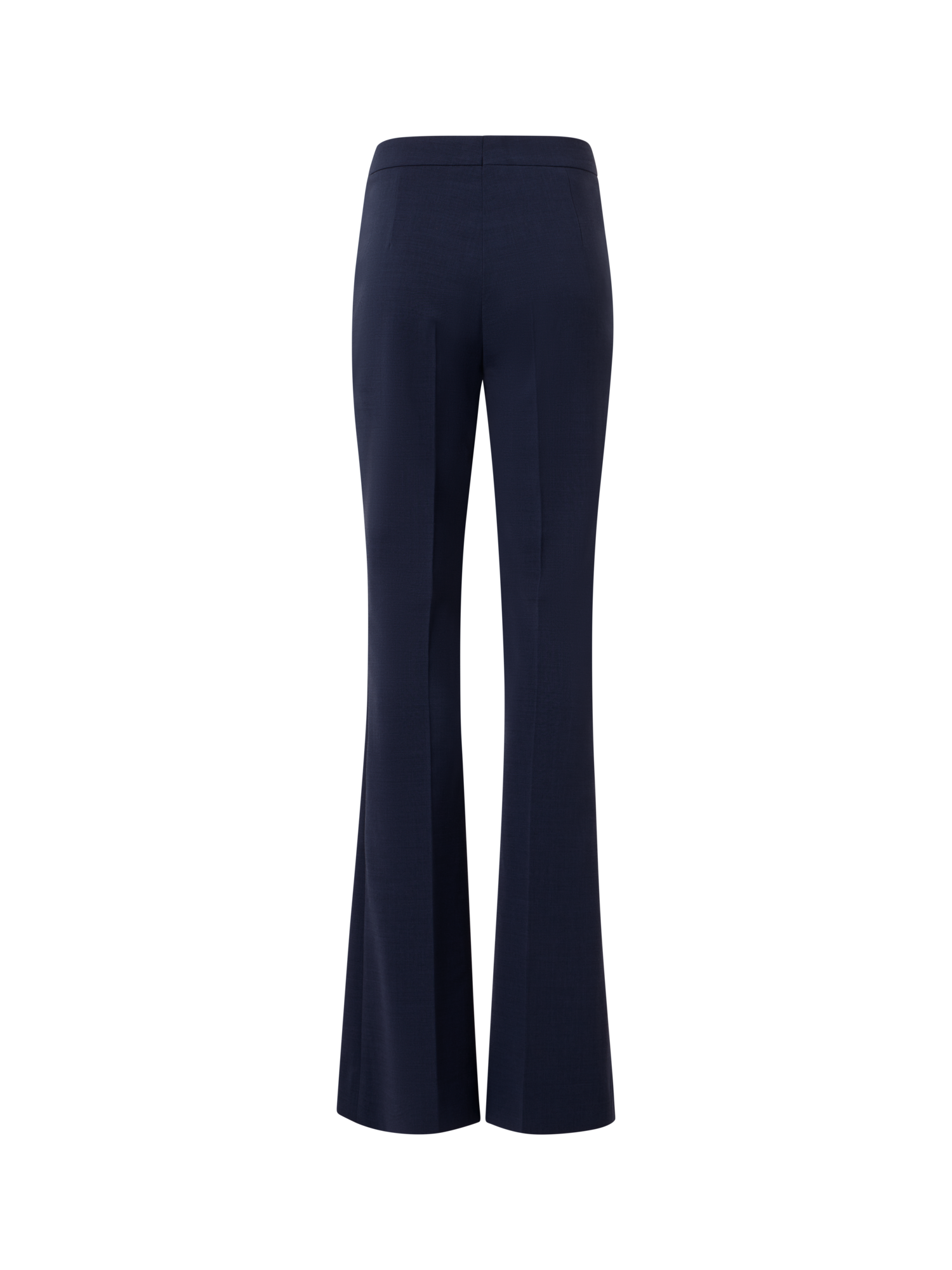 Designer Bootcut Wool Bi-Stretch Pants - navy