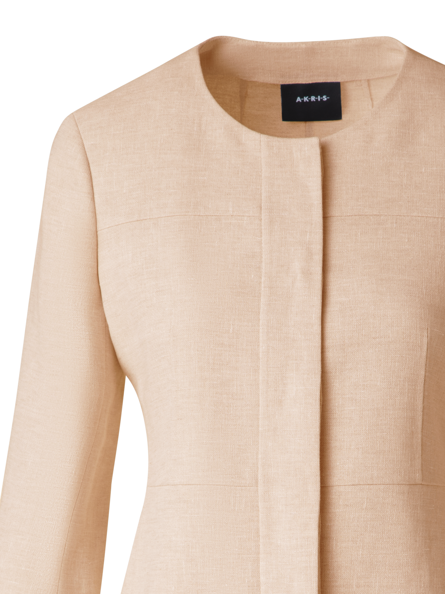 Designer Fitted Jacket in Linen Double-Face - pastel - pink