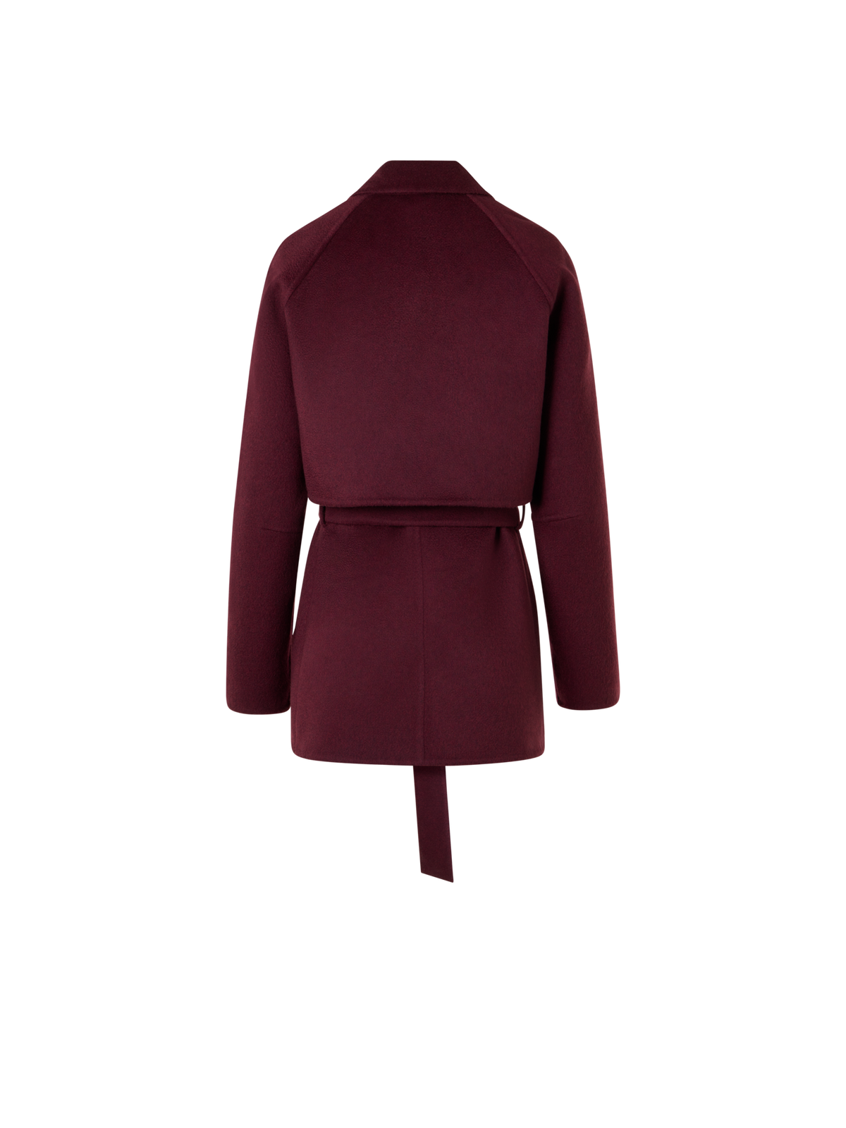 Designer Short Cashmere Duo Coat with Detachable Bolero - red