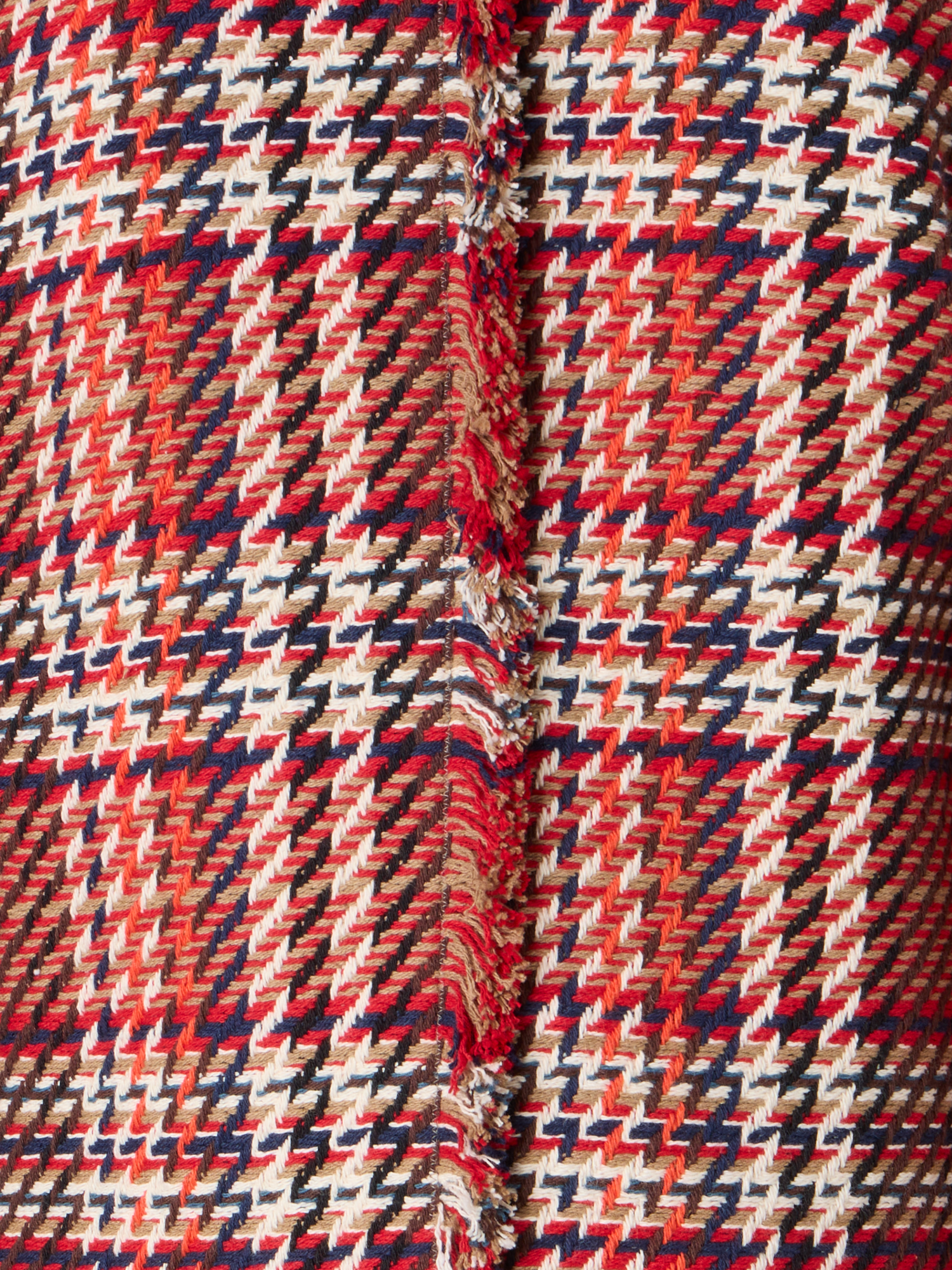 Designer Long-Sleeve Cotton-Tweed Jacket - multicolor