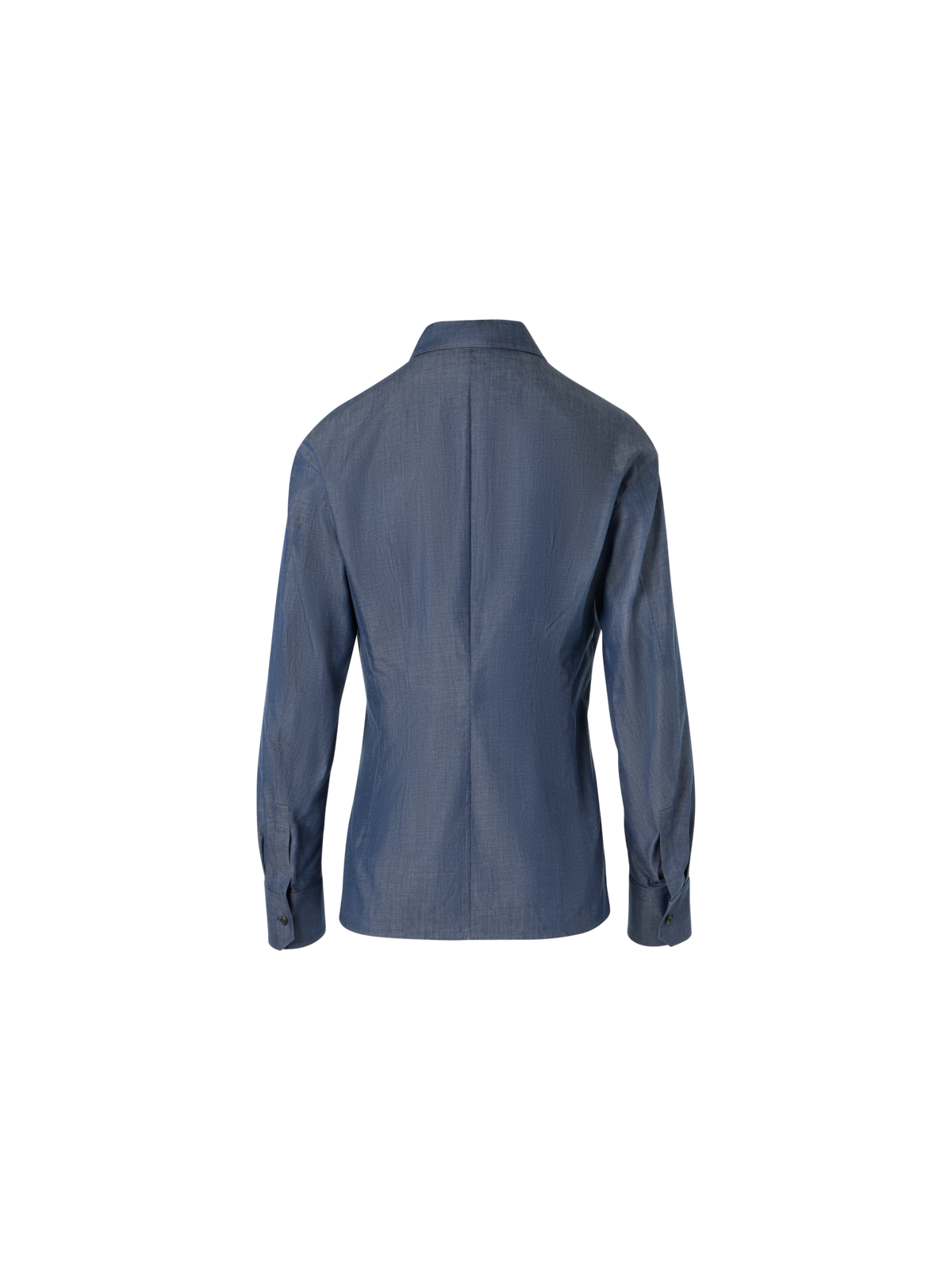Designer Long-Sleeve Sea Island Cotton Shirt - blue