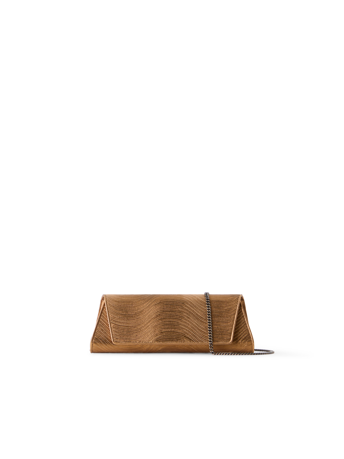 Designer Anouk Small Trapezoid Clutch - gold