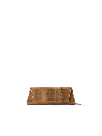 Designer Anouk Small Trapezoid Clutch - gold