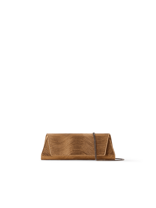 Designer Anouk Small Trapezoid Clutch - gold