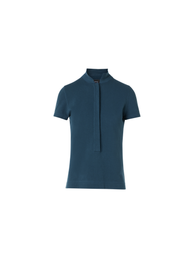 Designer Fitted Cotton Piqué Polo Shirt - green