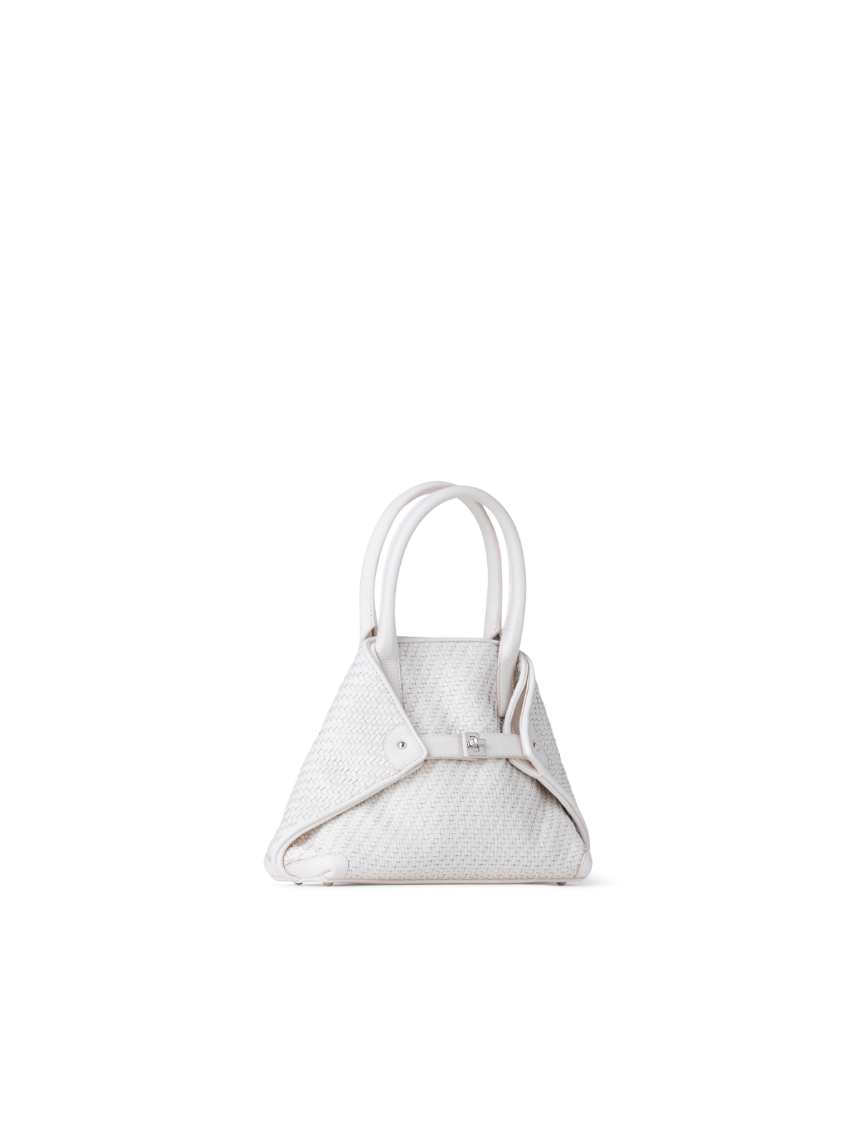 Designer Ai Little Top Handle Tote - ecru - white
