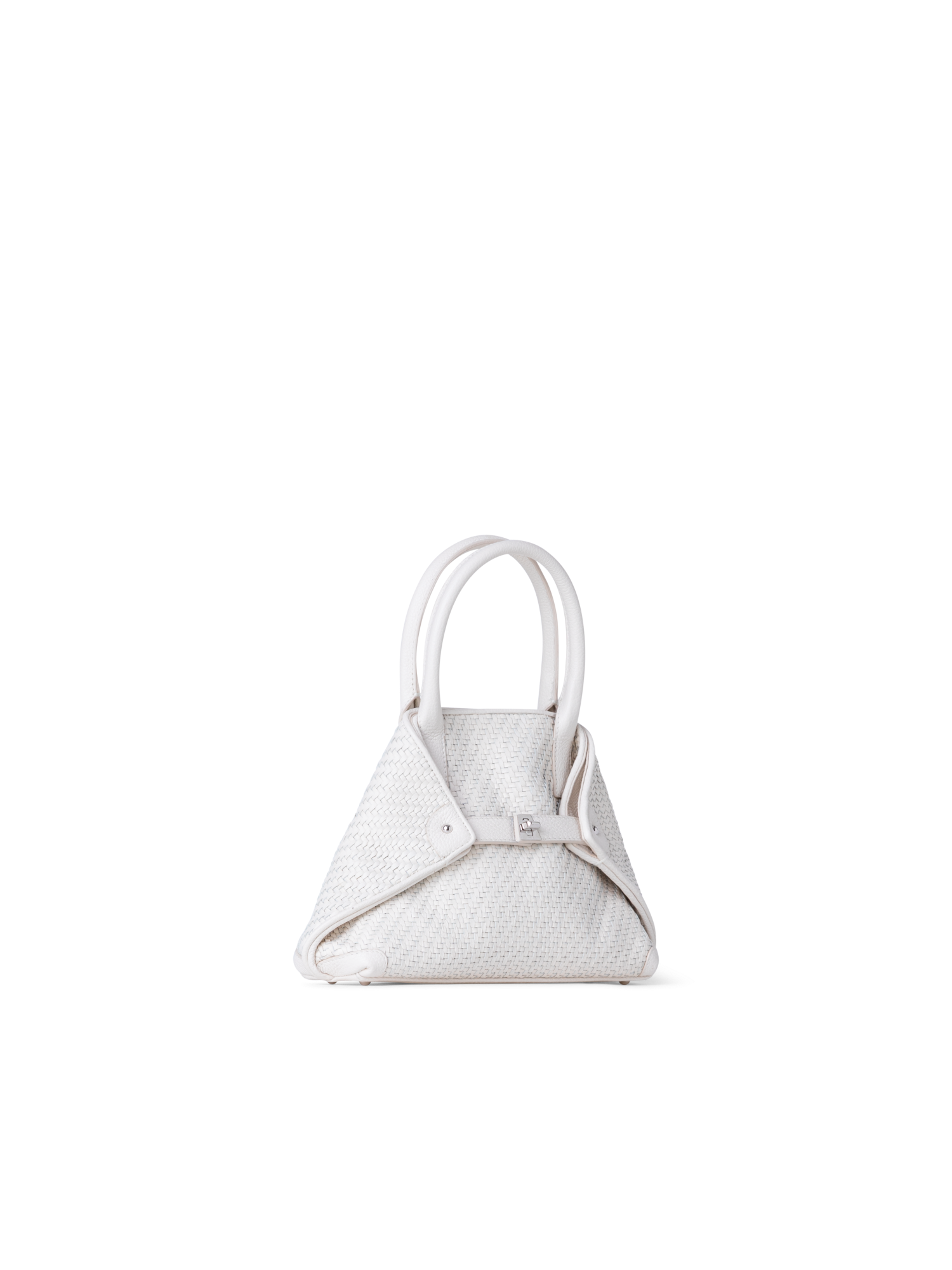 Designer Ai Little Top Handle Tote - ecru - white