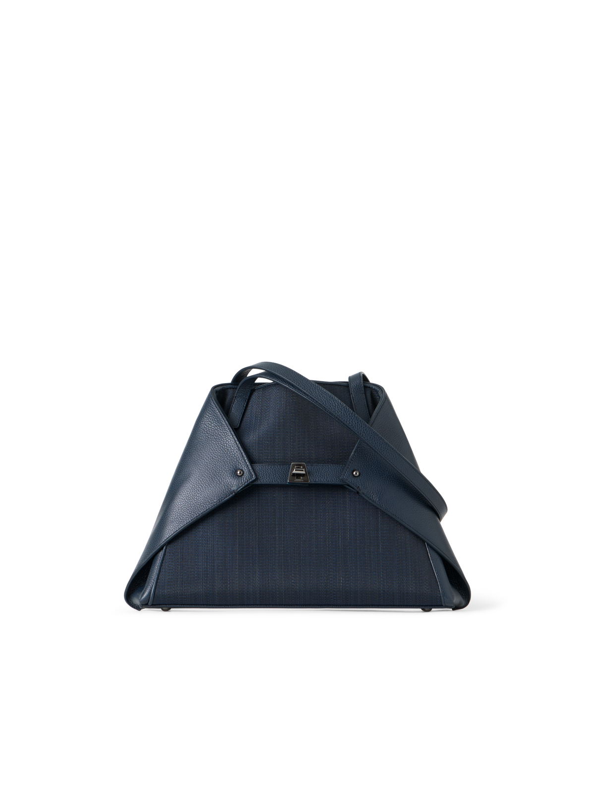 Designer Ai Small Shoulder Tote - neutral - navy - blue