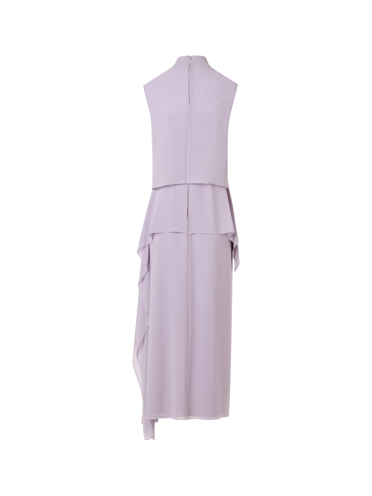 Designer Sleeveless Silk Georgette Dress - pastel