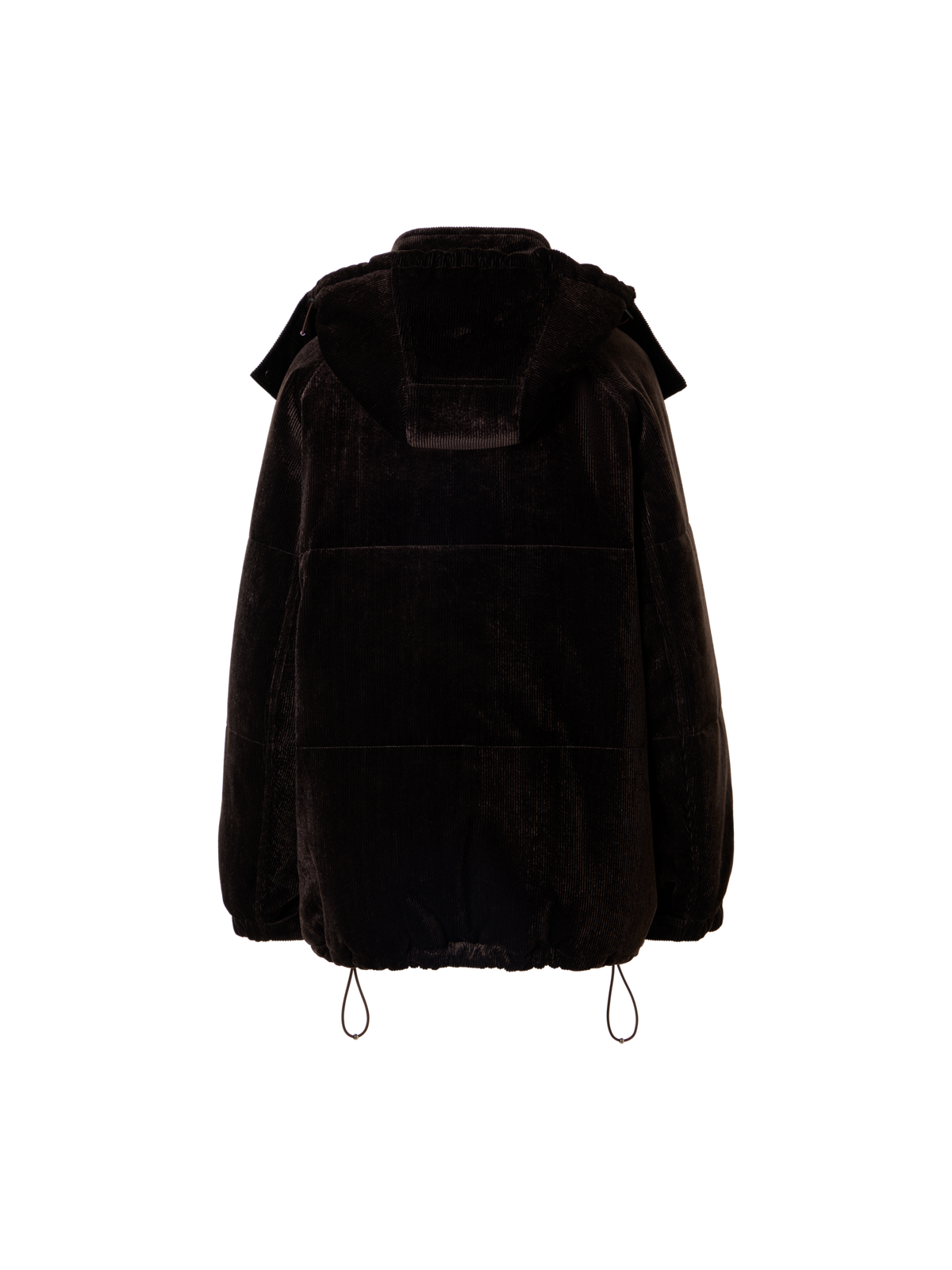 Designer Padded Oversize Corduroy Parka - brown