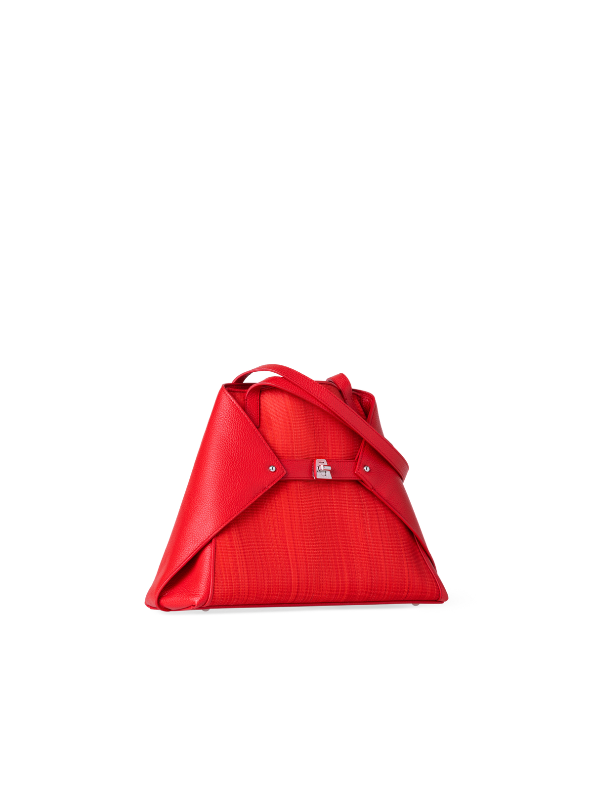 Designer Ai Small Shoulder Tote - red