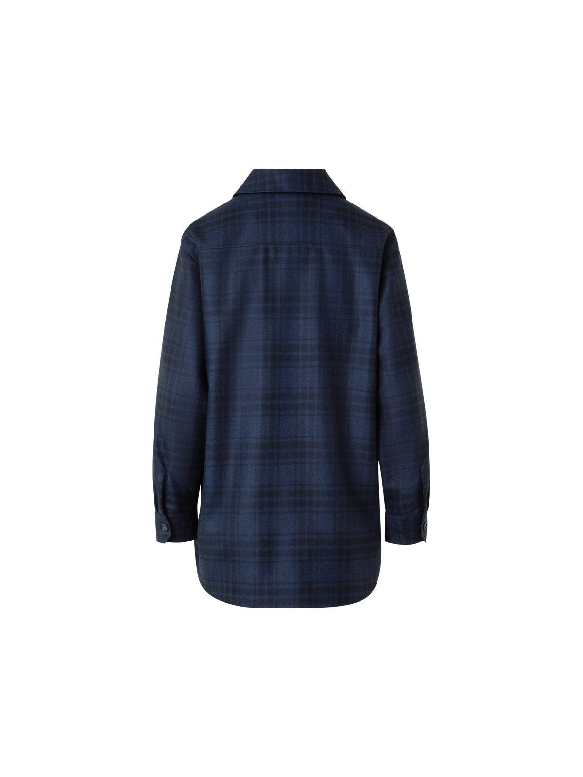 Oversized Wool Flannel Plaid Shirt Jacket – Akris