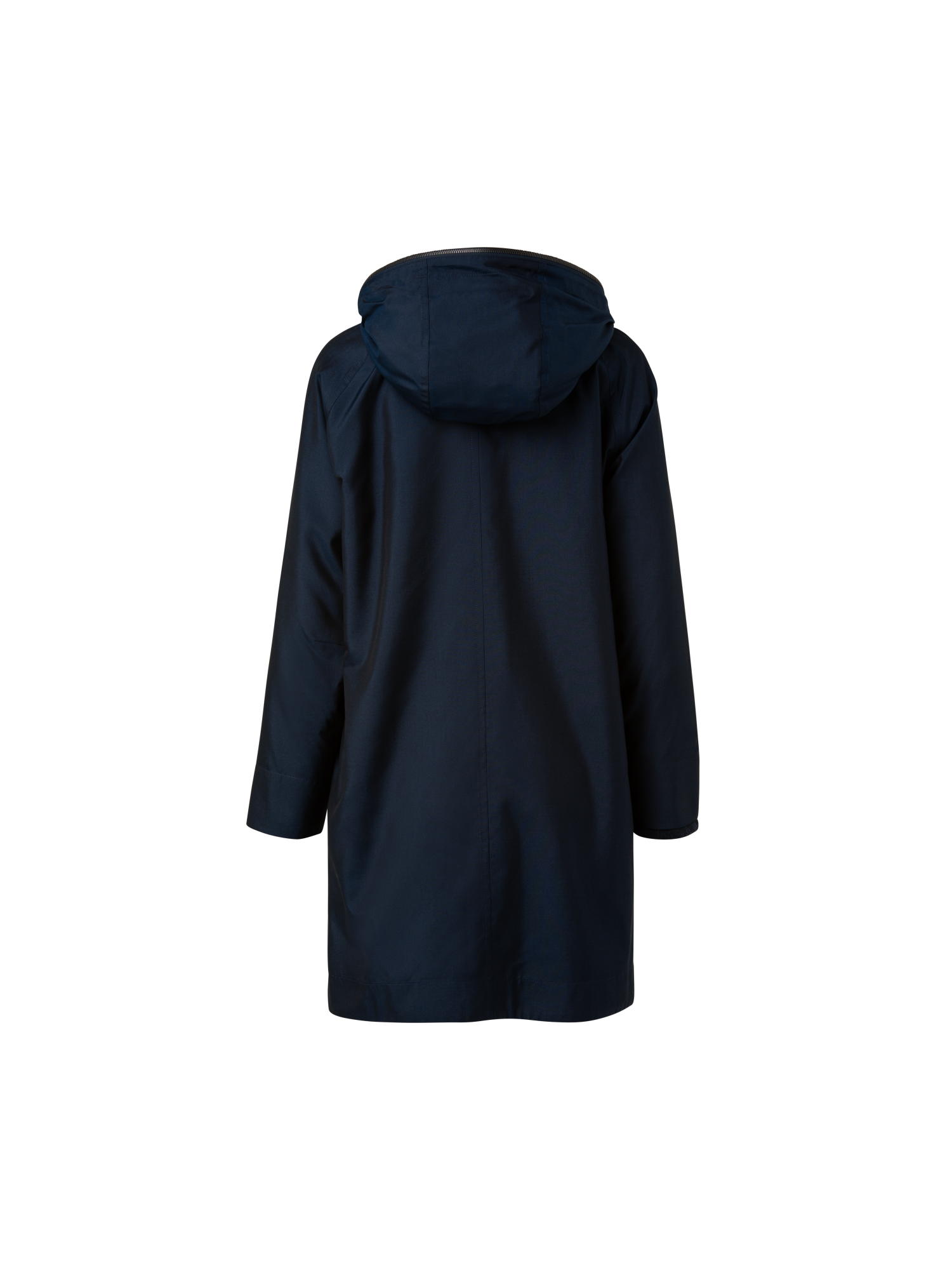 Designer Reversible Parka from Cashmere and Silk  - navy - blue