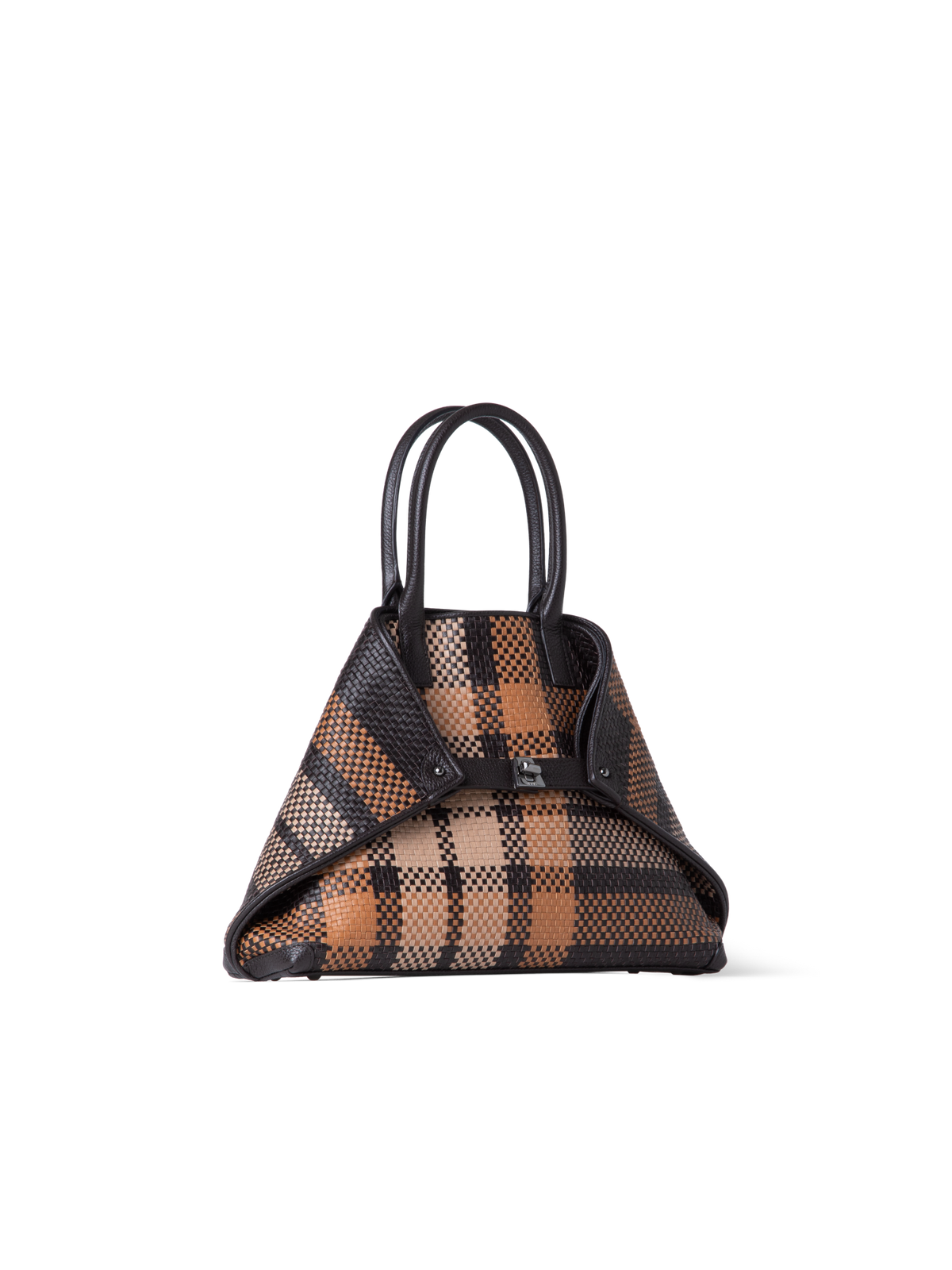Designer Ai Small Top Handle Tote - neutral - brown - multicolor