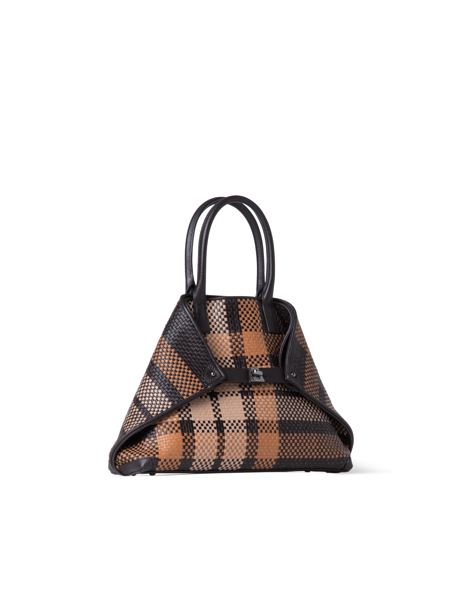 Designer Ai Small Top Handle Tote - neutral - brown - multicolor