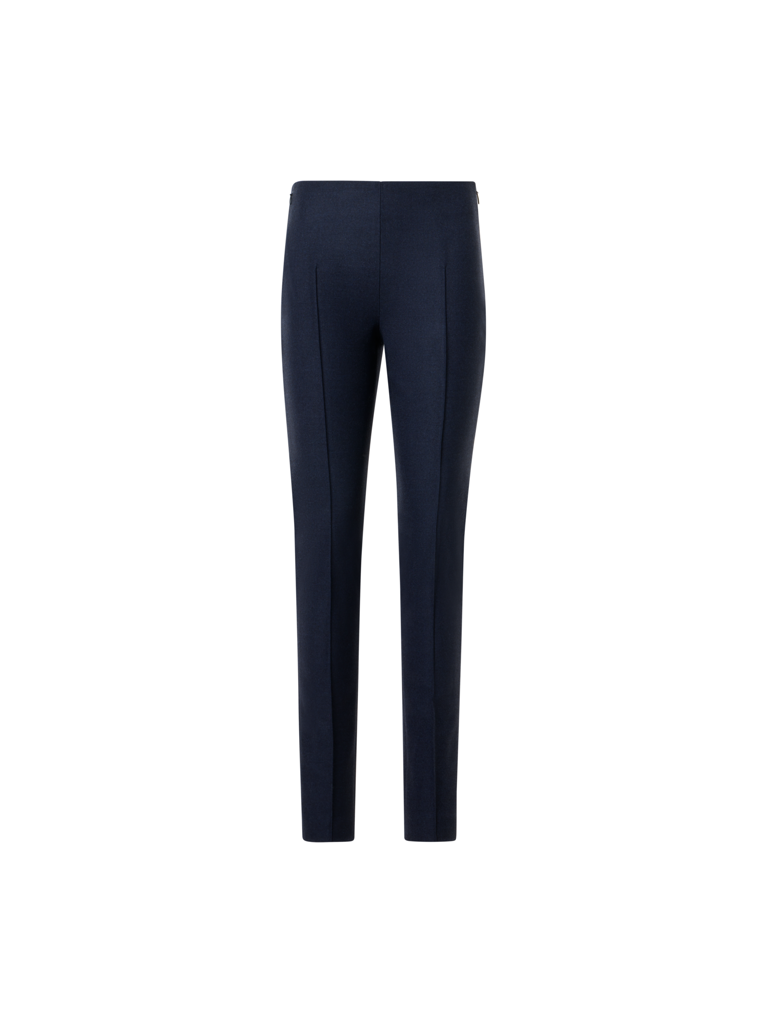 Designer Slim Wool Stretch Flannel Pants - black