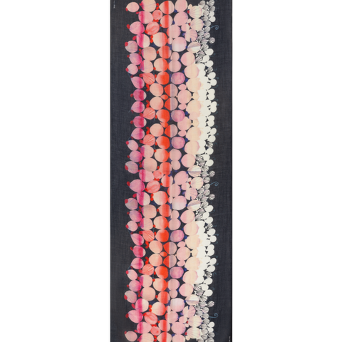 Cashmere Scarf with Silver Dollars Print