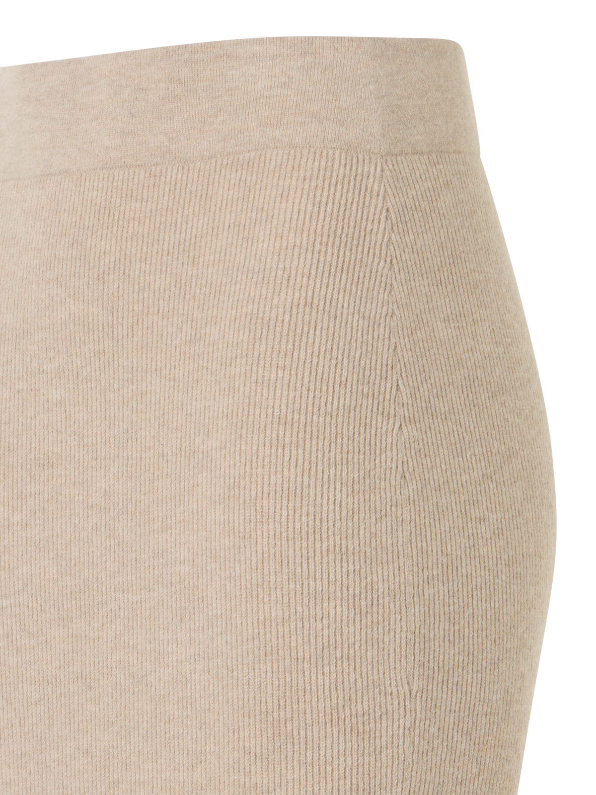 Designer Wool Cashmere Knit Tube Skirt - beige