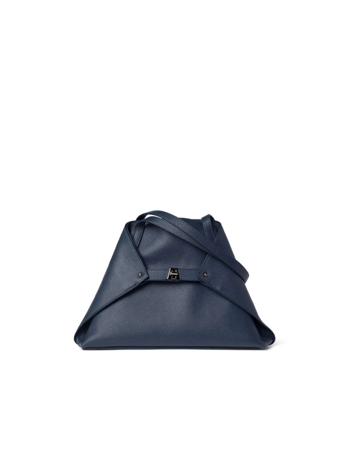 Designer Ai Small Shoulder Tote - navy - blue