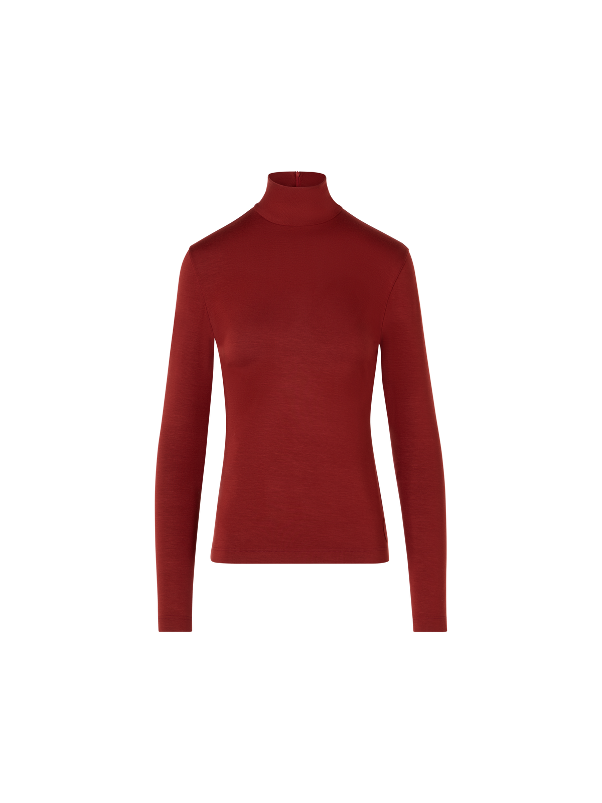 Designer Mock Neck Shirt in Modal Jersey - red