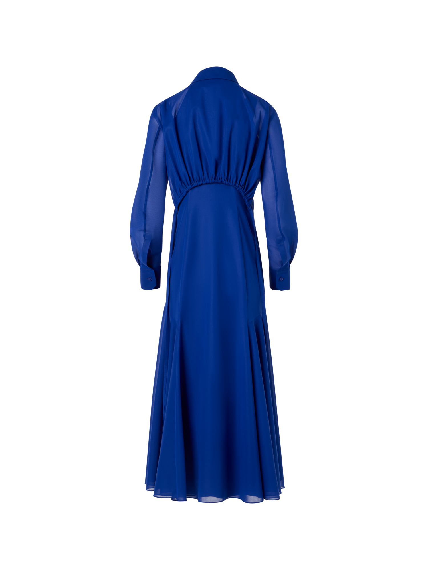 Midi A-Line Dress in Cotton Voile Lapis Blue / 10 Midi A-Line Dress in Cotton Voile Lapis Blue / 10