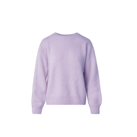 Long-Sleeve Brushed Cashmere Knit Sweater