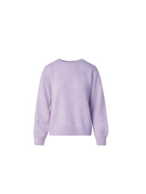 Designer Long-Sleeve Brushed Cashmere Knit Sweater - pastel