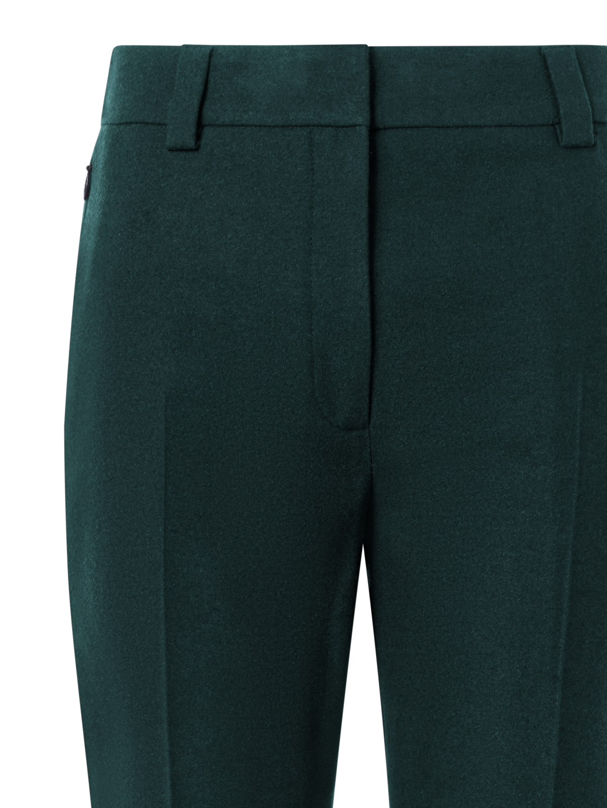Designer Cuffed Tapered Flannel Pants - green