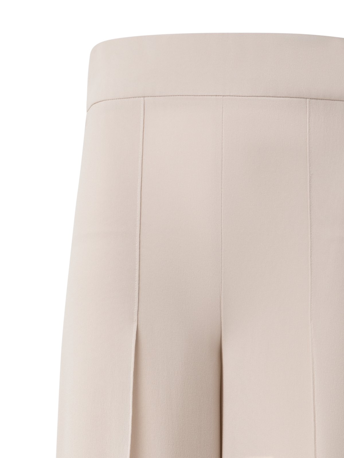 Designer Wide Silk Georgette Pants with Slits - neutral - beige