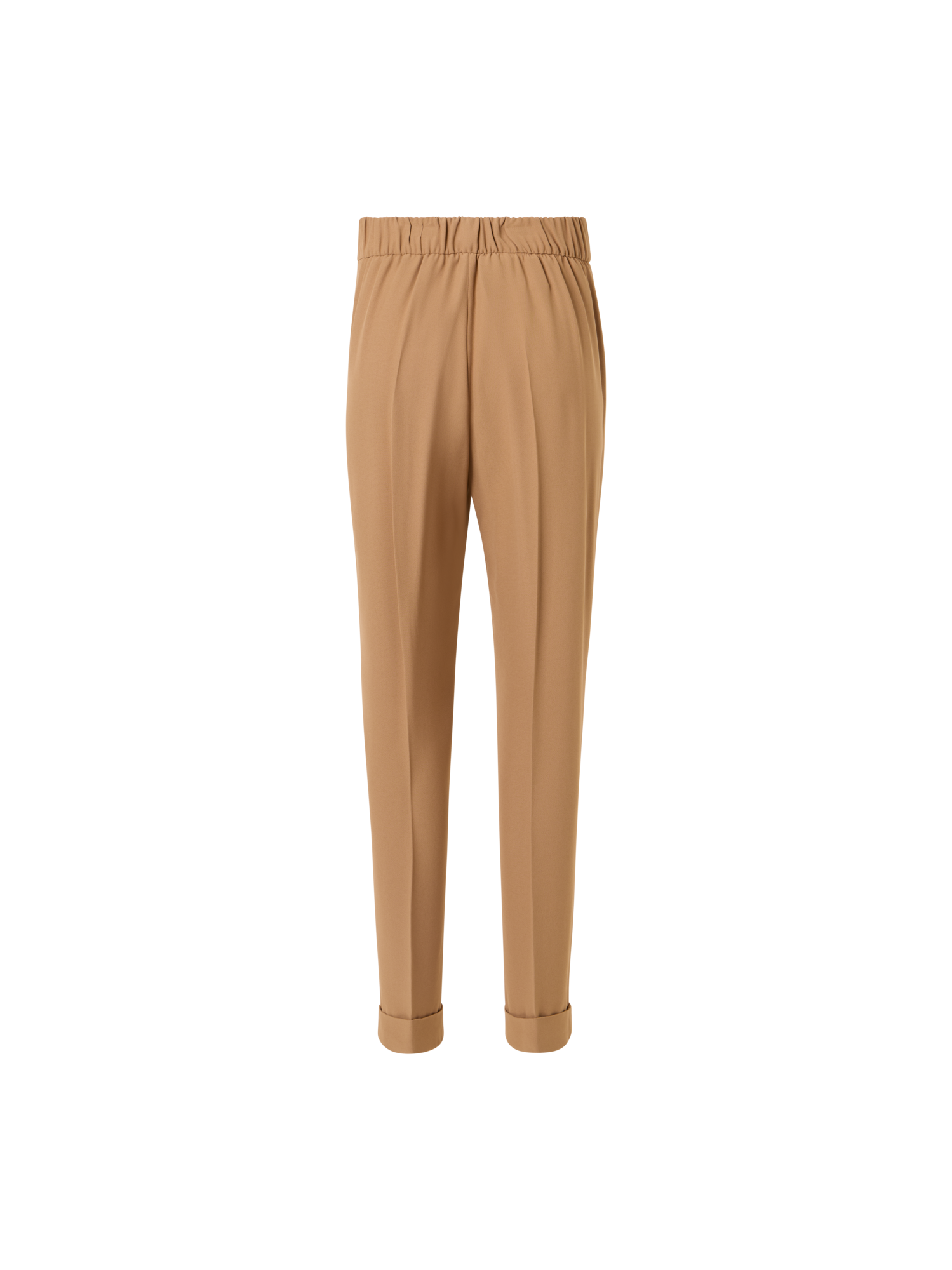 Designer Chris Tapered Pants in Acetate-Viscose Crêpe - brown