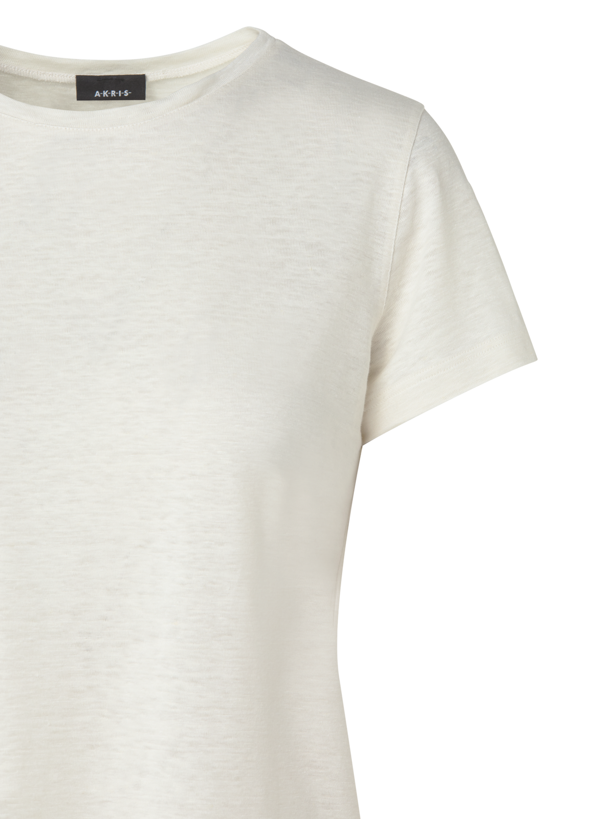 Designer Linen Jersey T-Shirt - ecru - white