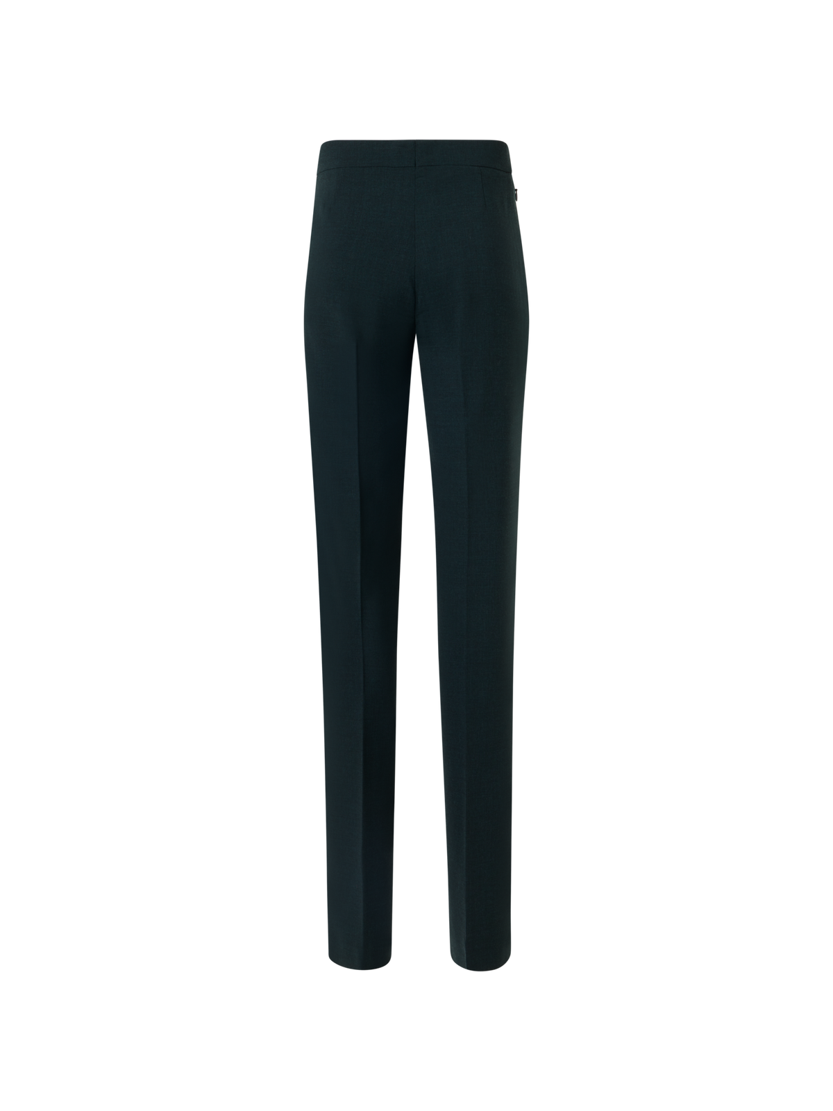 Designer Straight Pants in Wool Double-Face - green