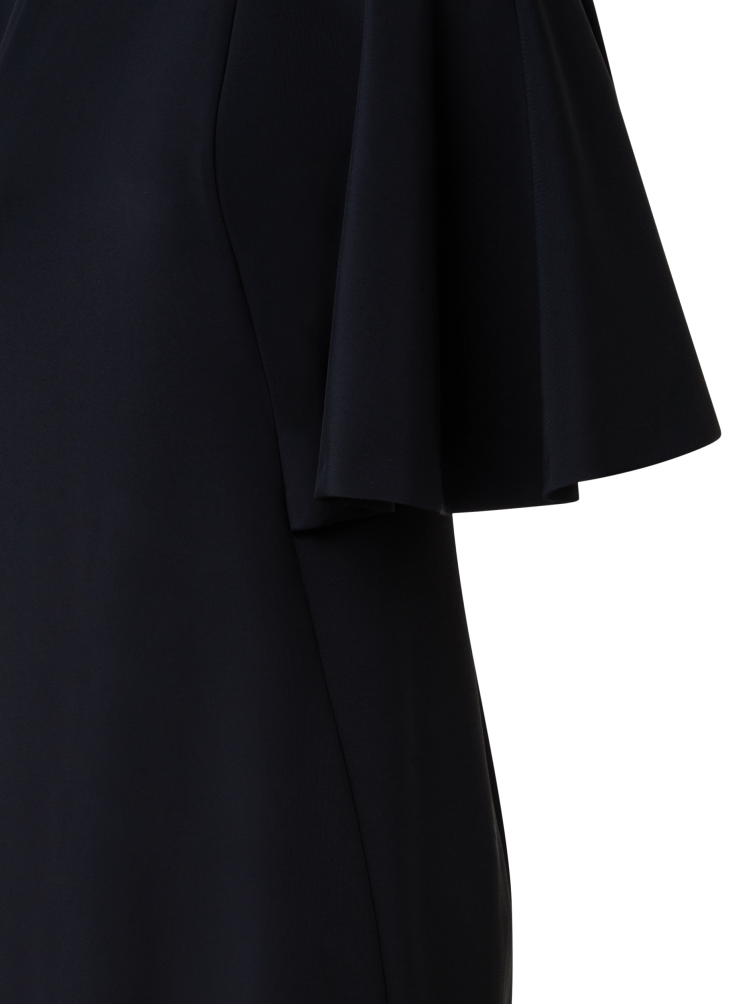 Designer Jersey Kimono Sleeves Dress - black